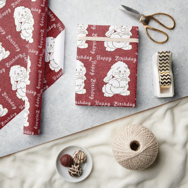 Papel De Presente Papel de moldagem de coelho (Artesanato)