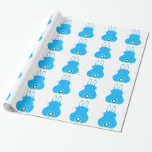 Papel de moldagem de coelho azul