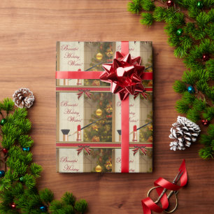 Papel De Presente Papel de moldagem de feriado de Beauty Makeup