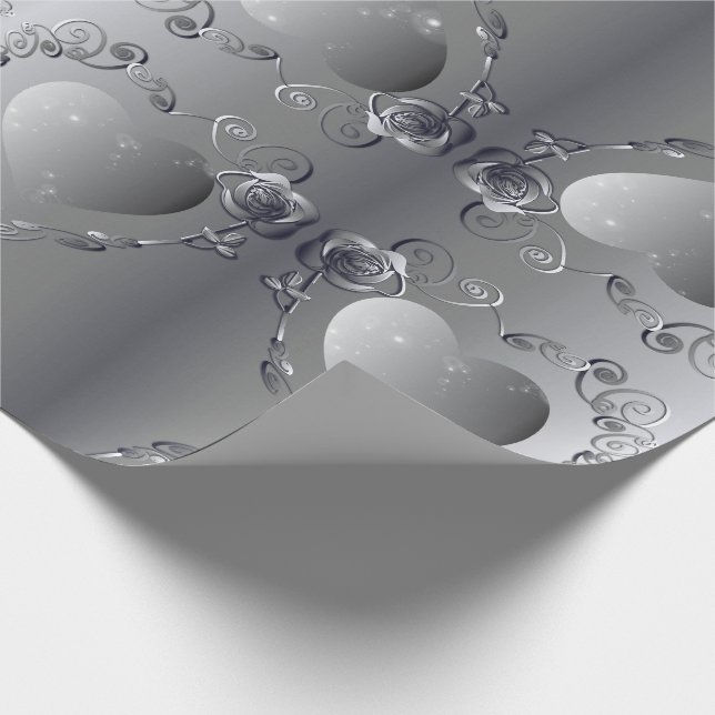 Papel De Presente Papel de moldagem de moldura de Rosa prata (Ponta)