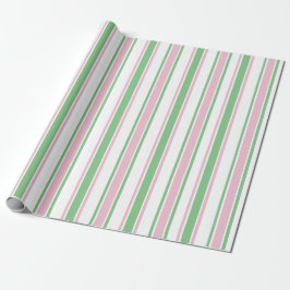 Papel De Presente Papel de moldagem de Natal de Pastel | Rosa e Verd