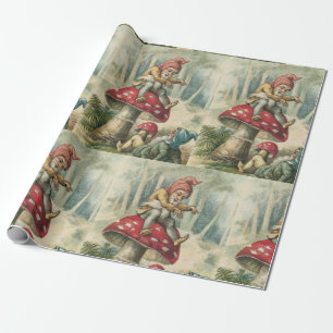 Papel De Presente Papel de moldagem de Natal Elf