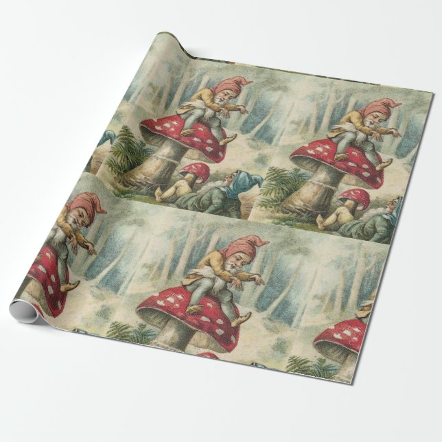 Papel De Presente Papel de moldagem de Natal Elf (Desenrolado)