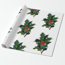 Papel de moldagem de Natal Holly Holiday