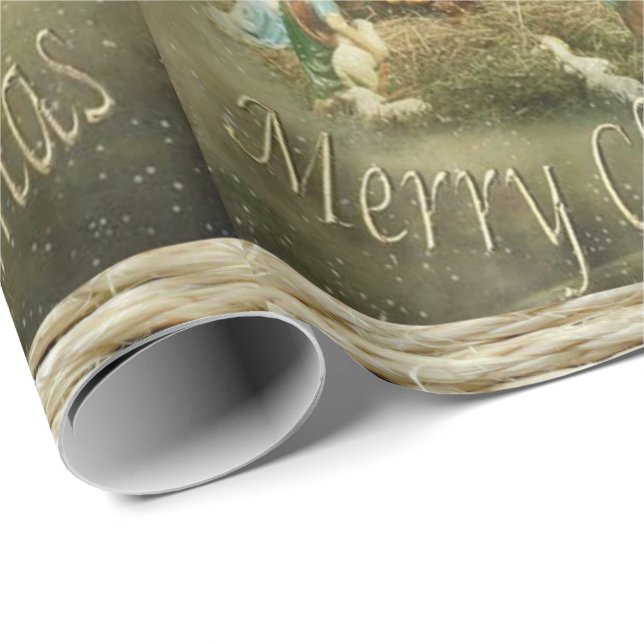 Papel De Presente Papel de moldagem de Natal Jesus (Ponta do rolo)