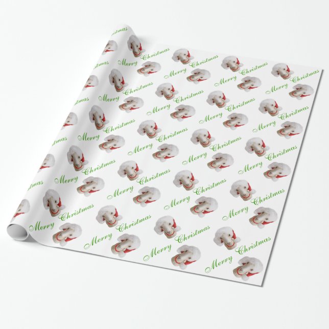 Papel De Presente Papel de moldagem de Natal LaMancha Goat (Desenrolado)