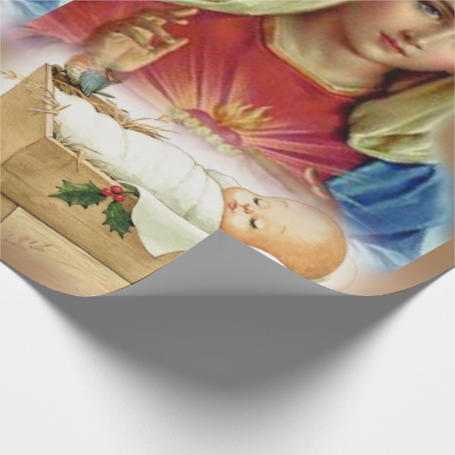 Papel De Presente Papel de moldagem de Natal Mary Baby Jesus (Ponta)