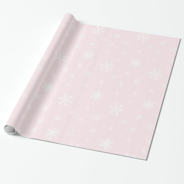 Papel De Presente Papel de moldagem de Natal rosa (Desenrolado)