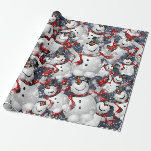 Papel De Presente Papel de moldagem de natal Snowman
