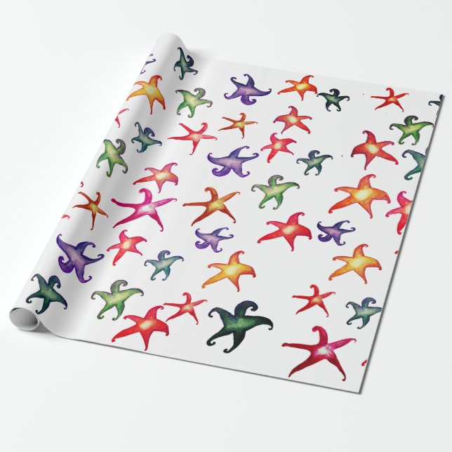 Papel De Presente Papel de moldagem de peixe estrelado (Desenrolado)