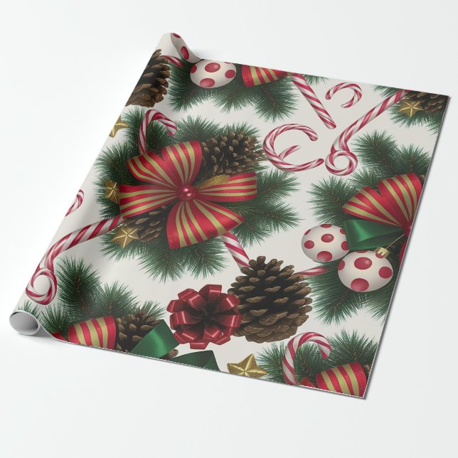 Papel De Presente Papel de moldagem de presente de Natal (Desenrolado)