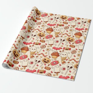 Papel De Presente Papel de moldagem do Halloween