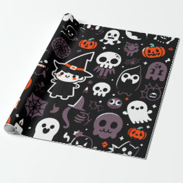 Papel De Presente Papel de moldagem do Halloween
