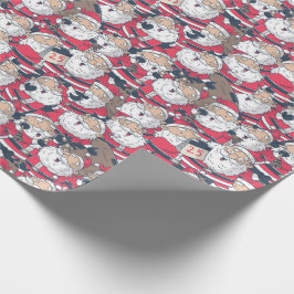 Papel De Presente Papel de moldagem do Papai Noel