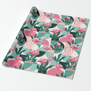 Papel De Presente Papel de moldagem Flamingo