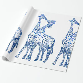 Papel De Presente Papel de moldagem Girafas Kiss