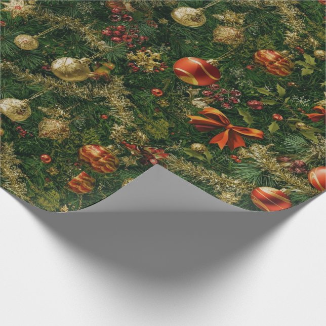 Papel De Presente Papel de Natal tradicional/clássico (Ponta)