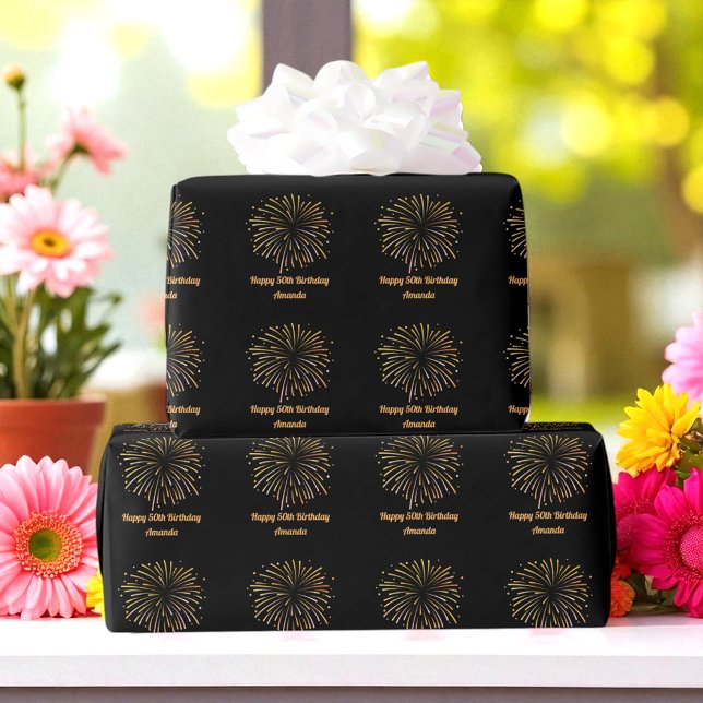 Papel De Presente Papel de ondulação de aniversário para fogos de ar (Criador carregado)