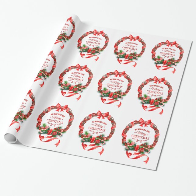 Papel De Presente Papel de ondulação de natal elegante (Desenrolado)