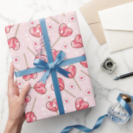 Papel De Presente Papel de ondulação do Dia de os namorados Retro Lo