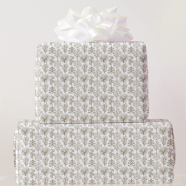 Papel De Presente Papel de ondulação em pequena escala das árvores d (Criador carregado)