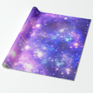 Papel De Presente Papel de Quebra Roxo da Galáxia Espacial