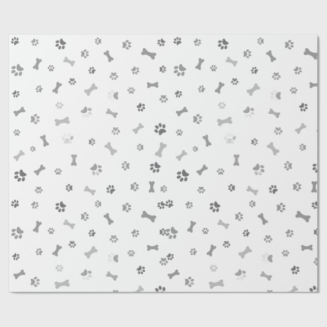 Papel De Presente Papel de regalo con patas de perro (Aberto)