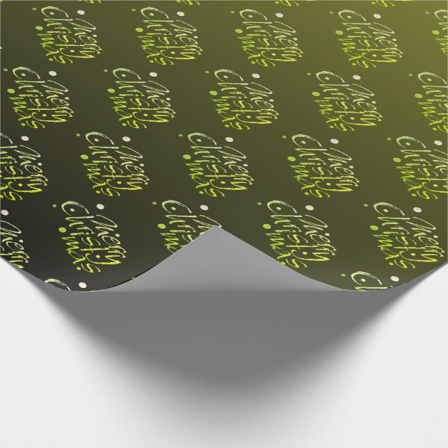 Papel De Presente Papel de regalo negro para navidad con verde (Ponta)
