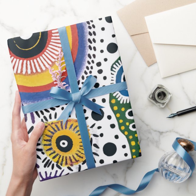 Papel De Presente Papel de Regalo Psicodélico Efecto Caleidoscopio  (Presentear)