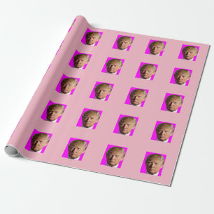 PAPEL DE PRESENTE PAPEL DE TRUMP PINK DE DONALD