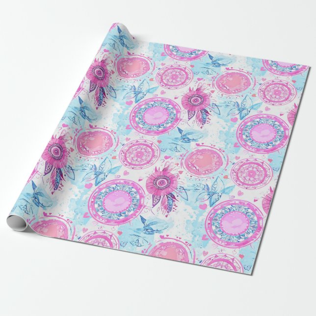 Papel De Presente Papel divertido de moldagem de aniversário (Desenrolado)