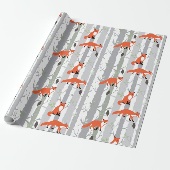 Papel De Presente Papel do Fox Wrappin (Desenrolado)