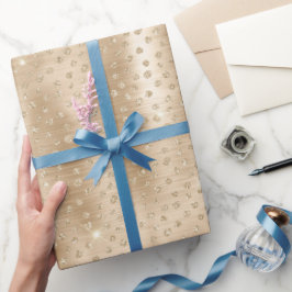 Papel De Presente Papel Dourado de empacotamento em altura da Bolinh