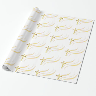 Papel De Presente Papel Dourado de enrolamento cruzada