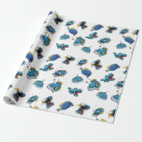 Papel De Presente Papel Engraçado Monstros De Peix