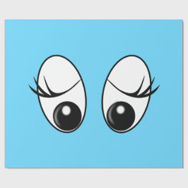 Papel De Presente Papel Enrolador Engraçado Olhos Curiosos - Cores P