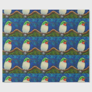 PAPEL DE PRESENTE PAPEL ENVOLVIDO RESÍDUO METÁLICO DO COLIBRI