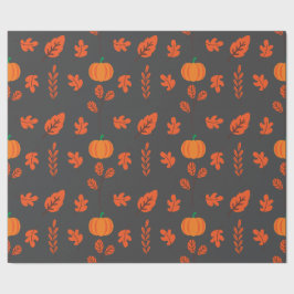 Papel De Presente Papel Escuro Sem Costura: Joy Folha Folha