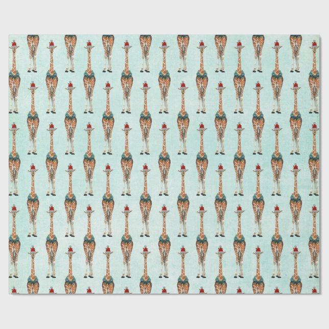 Papel De Presente Papel FESTIVE GIRAFFE (Aberto)