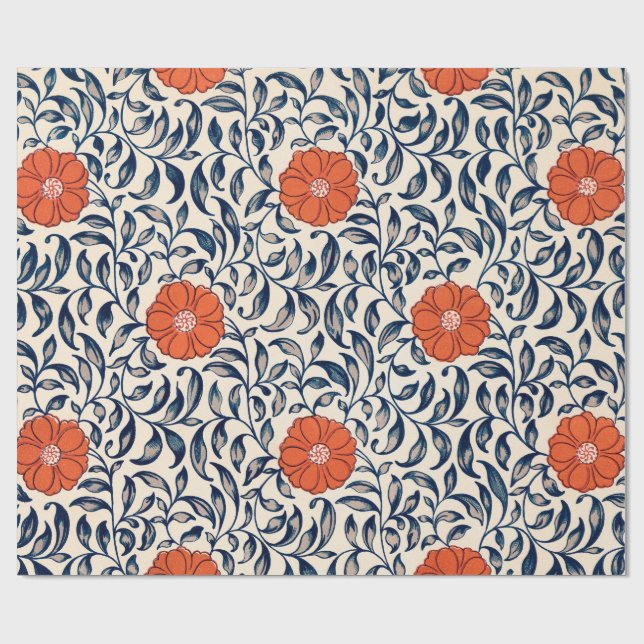 PAPEL DE PRESENTE PAPEL FLORAL CHINÊS DE EMBALAGEM (Aberto)