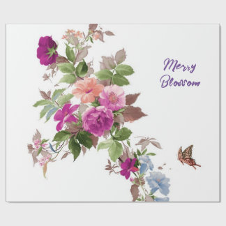 Papel De Presente Papel Floral de Enrolamento