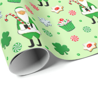 Papel De Presente Papel Irlandês de Embalagem de Natal