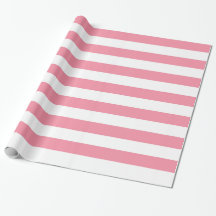 Papel listrado Salmon de rosa e branco grande de