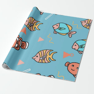 Papel De Presente Papel-padrão sem costura Design de animal