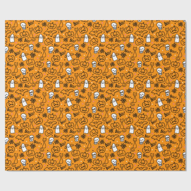 Papel De Presente Papel para o Dia das Bruxas. (Aberto)