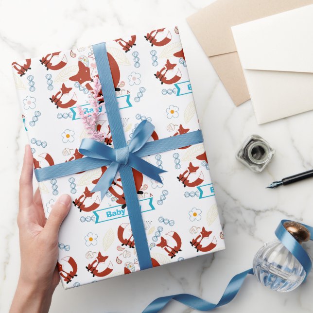 Papel De Presente Papel personalizado de enrolamento do Baby Boy (Presentear)