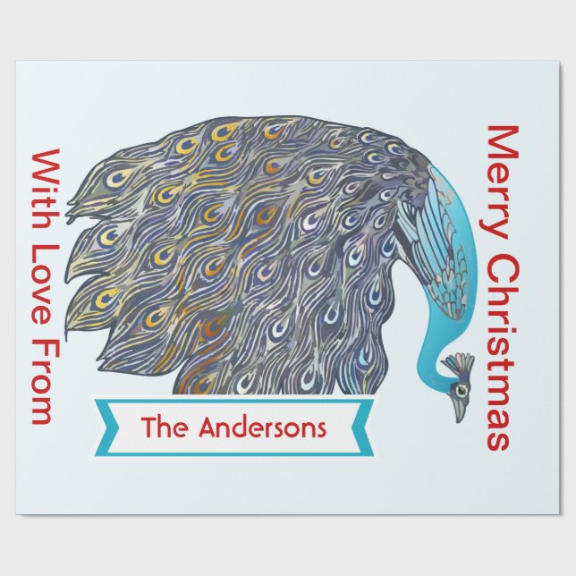 Papel De Presente Papel personalizado de moldagem de feriado de peac (Aberto)