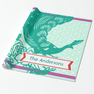 Papel De Presente Papel personalizado de moldagem de feriado de peac