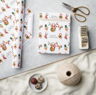 Papel De Presente Papel personalizado de moldagem de Natal