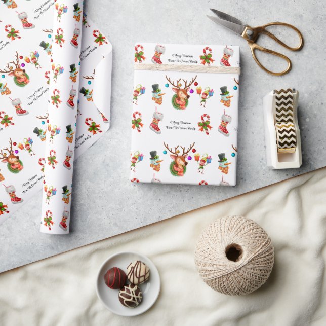 Papel De Presente Papel personalizado de moldagem de Natal (Artesanato)